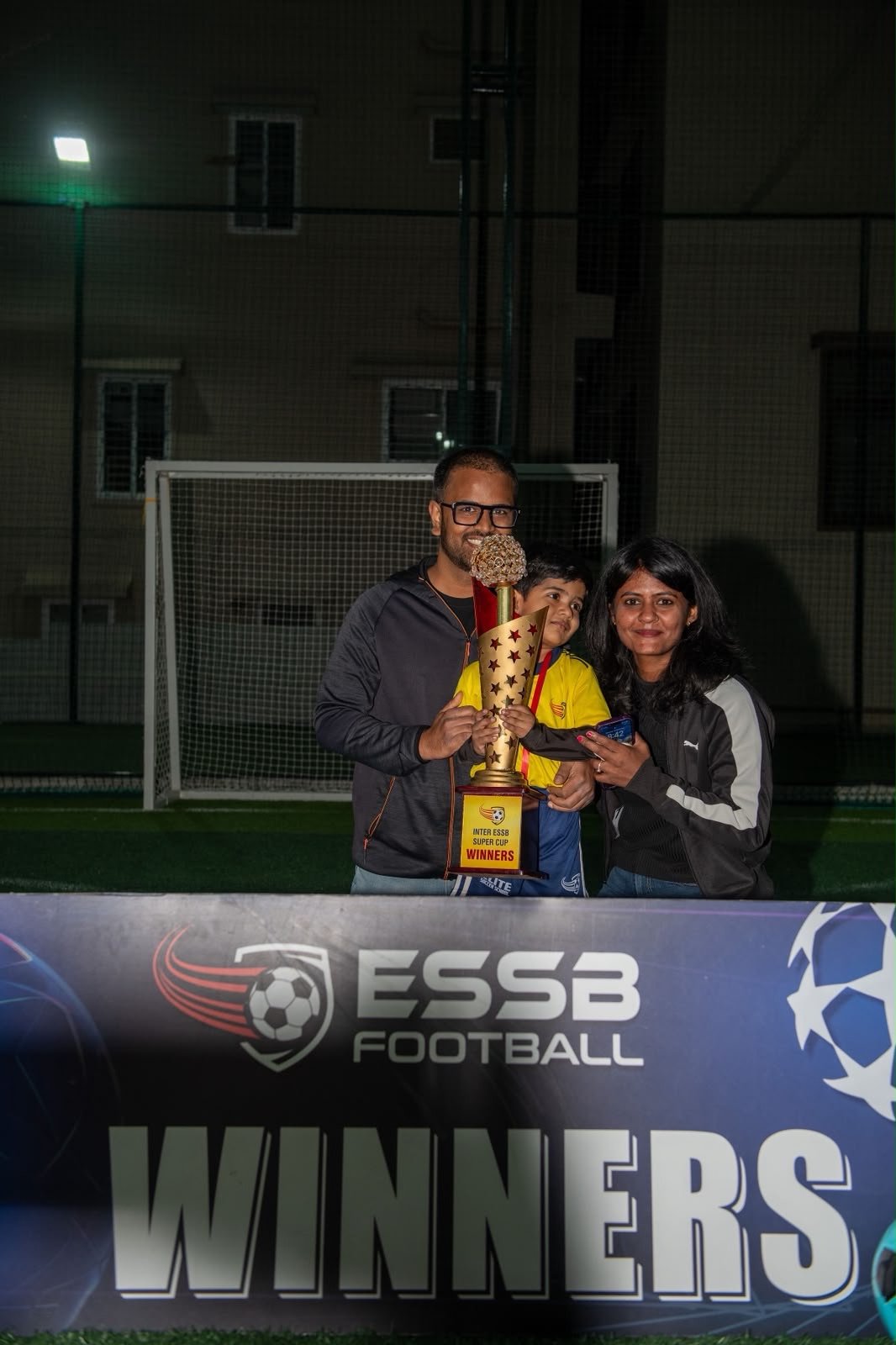 ESSB school team celebrating a tournament win